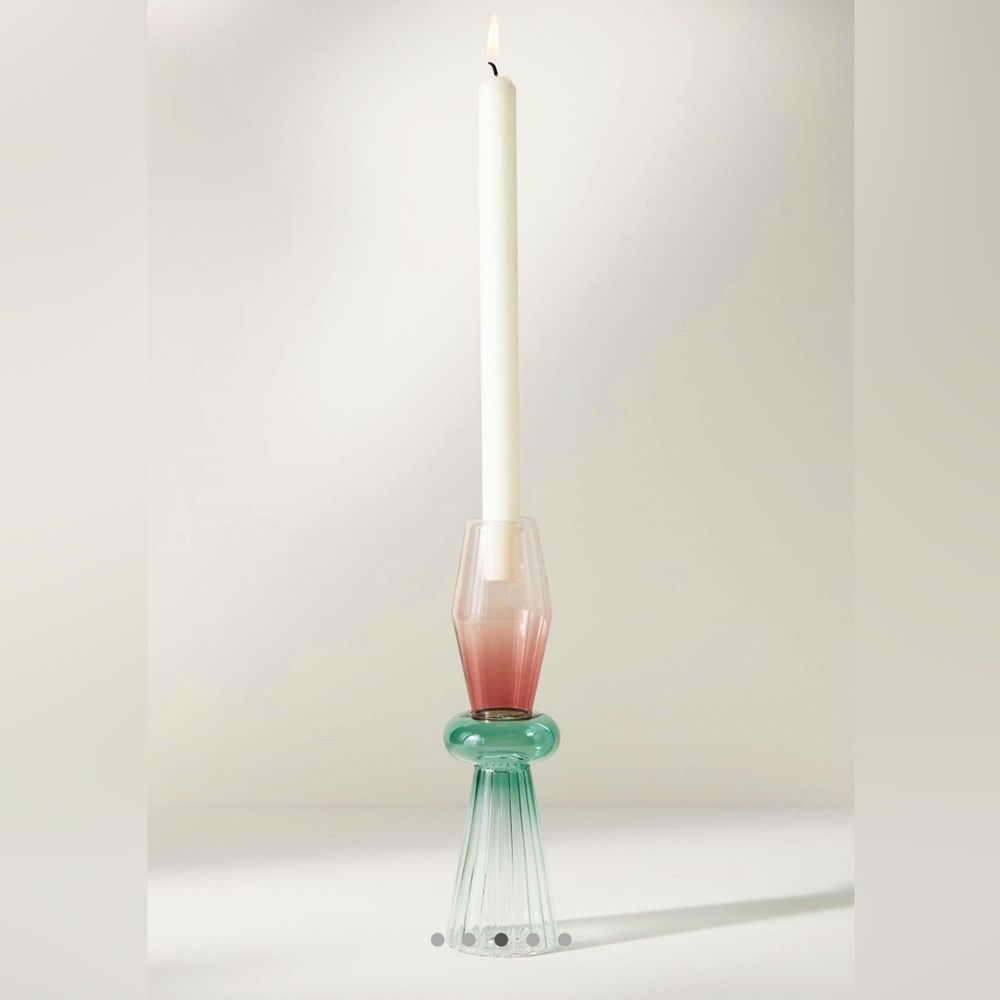 Colorful Glass Candle Holder - Picture 2 of 2